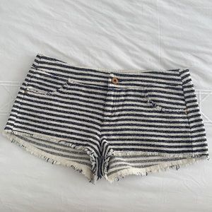 Zara Trafaluc collection girls shorts dark gray striped size 6